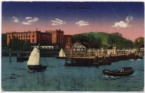 24100 Kiel, Marine academy, coloured, ca. 1925