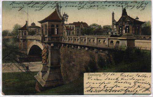 20000 Hamburg, Kersten Miles bridge, coloured, ca. 1902