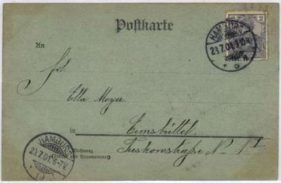 20000 Hamburg, New Elbe bridge at moonlight, ca. 1901