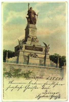 Niederwald-Denkmal, coloured, ca. 1899