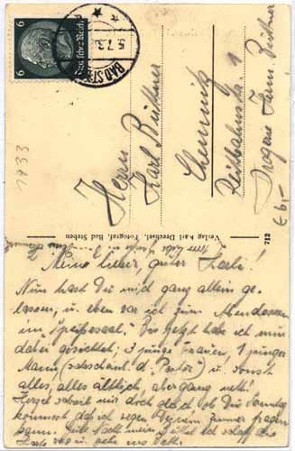 95138 Bad Steben, Pension Villa Wilhelmsruh, ca. 1933