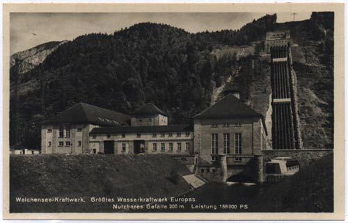 82432 Walchensee, largest water power station in Europe ca. 1933