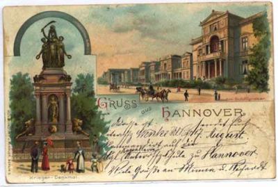 30159 Hannover, Litho Am Schiffgraben, warrior monument