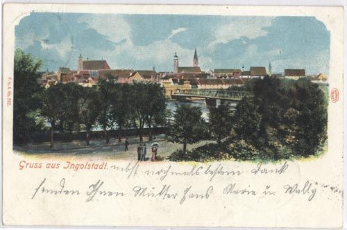 85049 Ingolstadt, Greetings from Ingolstadt, farbig, ca. 1901