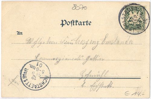 85049 Ingolstadt, Greetings from Ingolstadt, farbig, ca. 1901