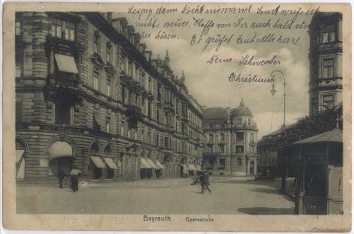 95444 Bayreuth, Opernstra�e, b/w, ca. 1917