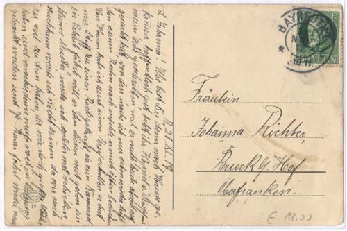 95444 Bayreuth, Opernstra�e, b/w, ca. 1917