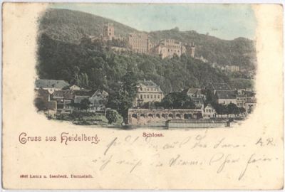 69115 Heidelberg, castle, coloures, ca. 1898