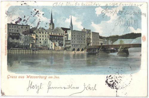 83512 Wasserburg at Inn, Greetings from Wasserburg, ca. 1905