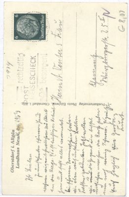 87561 Oberstdorf/Allg�u, Landhaus Neu, b/w, ca. 1934