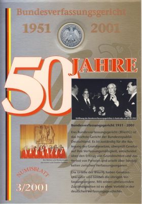 FRG 2001 Numisblatt 3/2001 