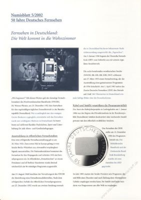 FRG 2002 Description for Numisblatt 4/2002 and 5/2002