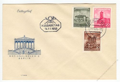 GDR 1955 FDC Mi-Nr. 491/96 o Historical buildings