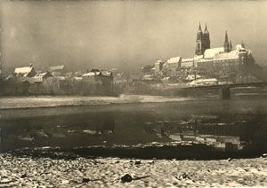 01662 Mei�en, View at dome and castle b/w