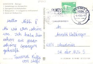 01069 Dresden, Zwinger More picture card b/w
