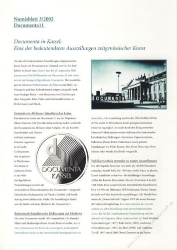 FRG 2002 Description for Numisblatt 2/2002 and 3/2002