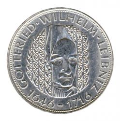 FRG 1966 J.394 5DM Gottfried Wilhelm Leibniz Unc