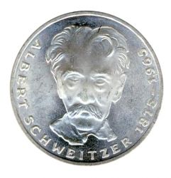 FRG 1975 J.418 5DM Albert Schweitzer BU