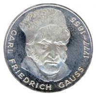 FRG 1977 J.420 5DM Carl Friedrich Gau� BU