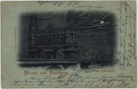 20000 Hamburg, New Elbe bridge at moonlight, ca. 1901