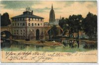 60311 Frankfurt/M., bridge mill, coloured, ca. 1899