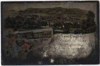 34117 Kassel, panorama with Friedrichs place, used 1898