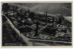 66538 Neunkirchen/Saar, aerial photograph after air raid