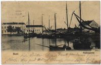 26380 Wilhelmshaven, Bant harbour b/w, ca. 1908