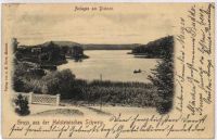 23714 Holsteinische Schweiz, Anlagen am Dieksee b/w, ca. 1900