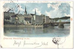 83512 Wasserburg at Inn, Greetings from Wasserburg, ca. 1905