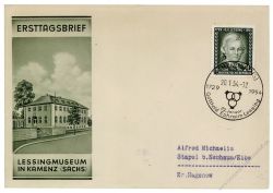 GDR 1954 FDC Mi-Nr. 423 SSt. G. E. Lessing