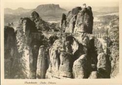 01824 S�chsische Schweiz, Basteibr�cke s/w