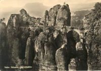 01824 Saxon Switzerland, Basteibr�cke b/w, ca. 1961