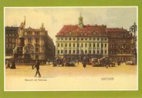 01069 Dresden, Altmarkt with City Hall coloured