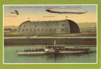 01139 Dresden-Kaditz, Airport with Zeppelin and ship coloured