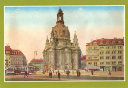 01069 Dresden, Neumarkt with Frauenkirche coloured