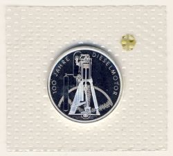 FRG 1997 J.465 10DM 100 Years Diesel engine Mint: A PR