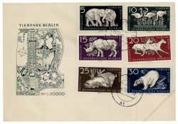 GDR 1956 FDC Mi-Nr. 551/56 o Tierpark Berlin