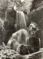 01855 Lichtenhain, Waterfall b/w