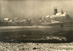 01662 Mei�en, View at dome and castle b/w