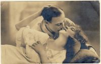 Lovers, kissing each other