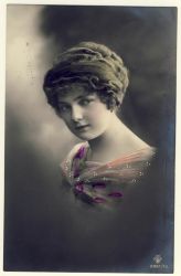 Woman with curly updo
