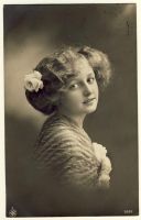 Woman with curly hair