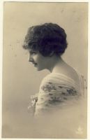 Woman side-face with hair-band