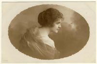 Woman side-face with updo