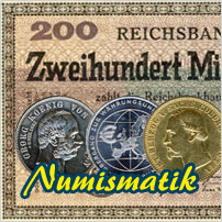 Numismatik, Münzen, Geldscheine, Numisblätter