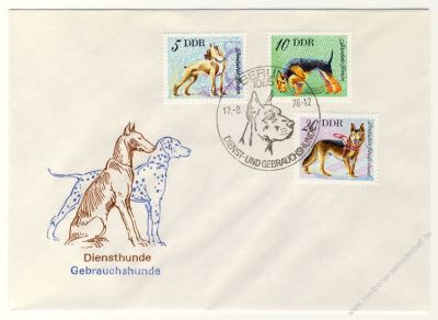 DDR 1976 FDC Mi-Nr. 2155-2160 SSt. Hunderassen