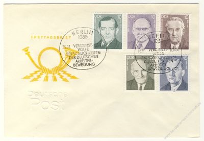 DDR 1983 FDC Mi-Nr. 2765-2769 SSt. Persnlichkeiten der deutschen Arbeiterbewegung