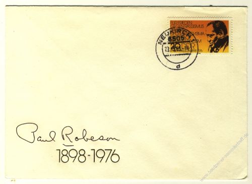 DDR 1983 FDC Mi-Nr. 2781 ESt. Paul Robeson