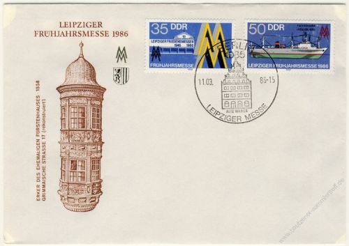 DDR 1986 FDC Mi-Nr. 3003-3004 SSt. Leipziger Frhjahrsmesse